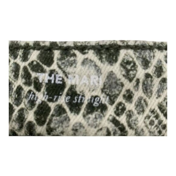 Adriano Goldschmied High-Rise Straight Snake Print Cropped Jeans Size 30 - Picture 10 of 10